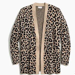 New without Tags J.Crew Factory Leopard open cardigan Size Small